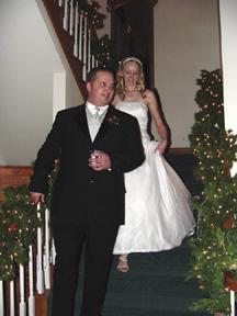 Decending stair case to greet the crowd